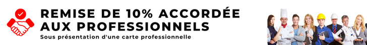 Offre pour les pros : 10% de réduction